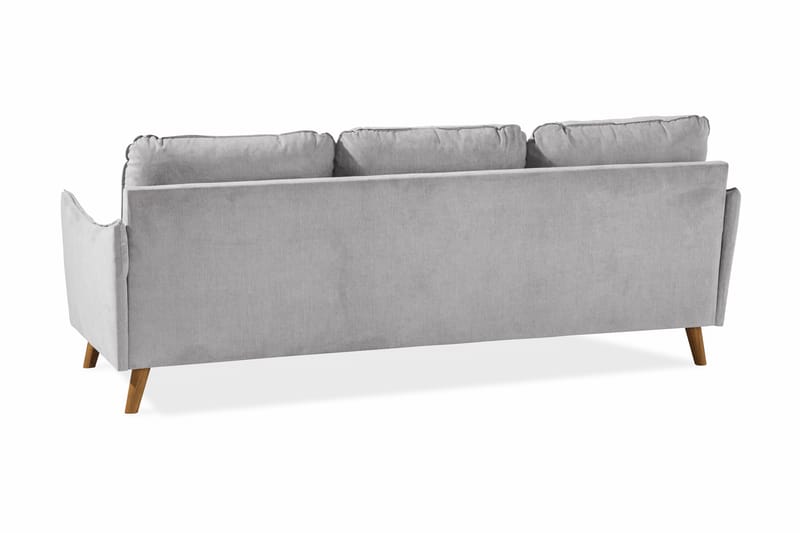 Trend Lyx 3-Pers. Chaiselongsofa Venstre - Lysegrå/Eg - Sofa med chaiselong - 4 personers sofa med chaiselong