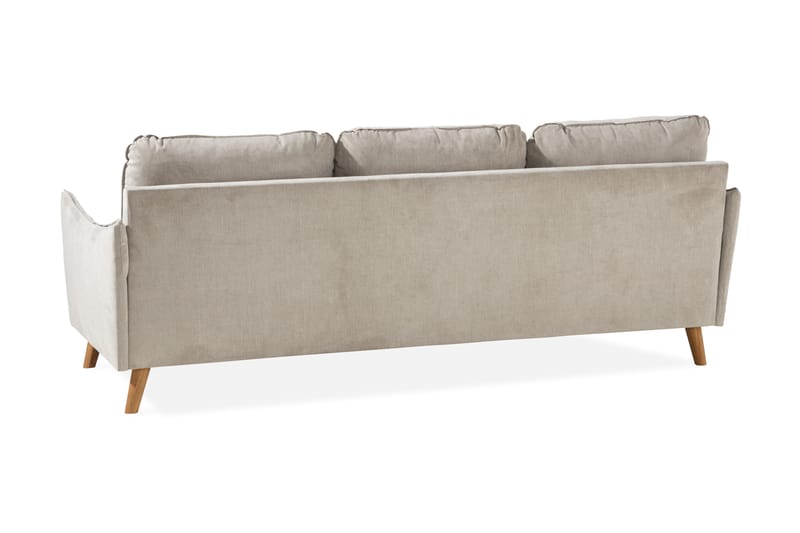 Trend Lyx 3-Pers. Chaiselongsofa Venstre - Beige/Eg - Sofa med chaiselong - 4 personers sofa med chaiselong