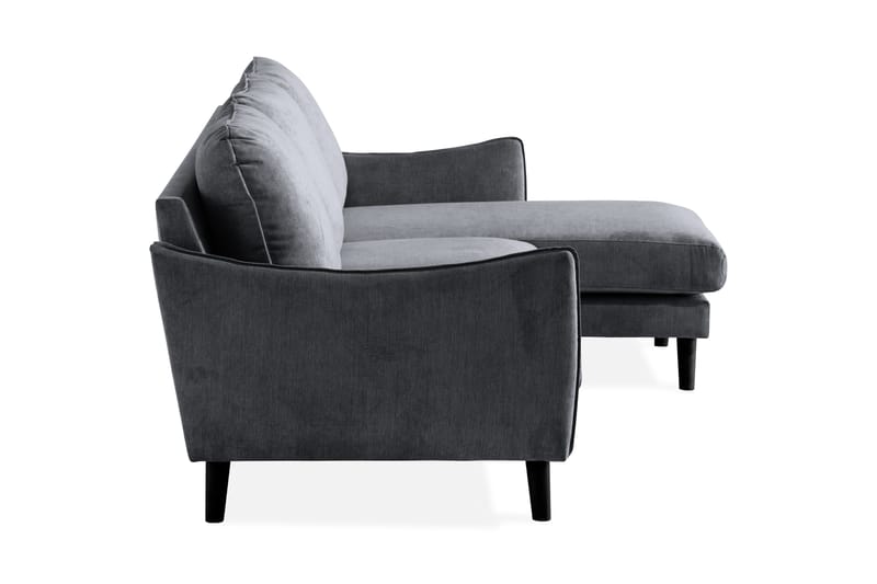 Trend Lyx 3-Pers. Chaiselongsofa Højre - Mørkegrå - Sofa med chaiselong - 4 personers sofa med chaiselong