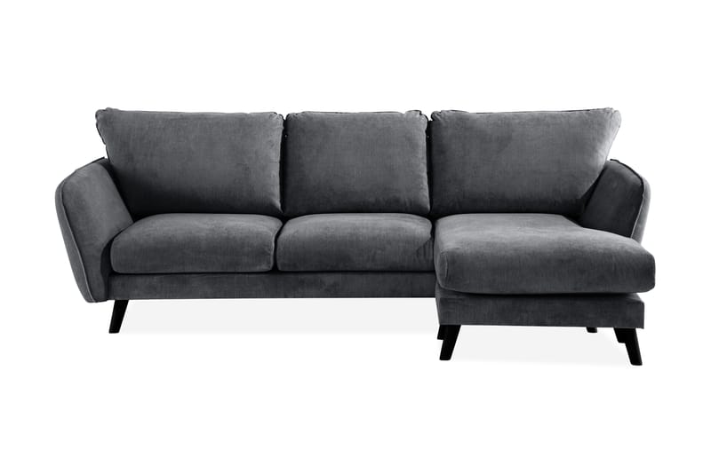 Trend Lyx 3-Pers. Chaiselongsofa Højre - Mørkegrå - Sofa med chaiselong - 4 personers sofa med chaiselong