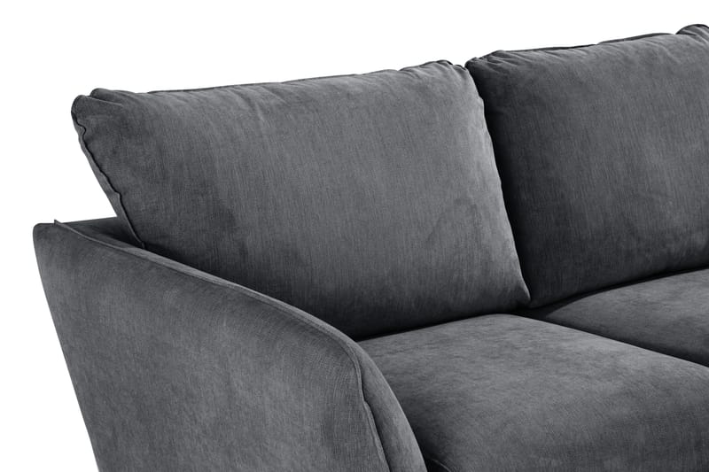 Trend Lyx 3-personers Højrevendt L-formet Chaiselongsofa i Stof - Mørkegrå - Møbler - Sofaer - Sofa med chaiselong