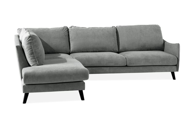 Trend Lyx 3-personers Venstrevendt L-formet Chaiselongsofa i Stof - Grå - Møbler - Sofaer - Sofa med chaiselong