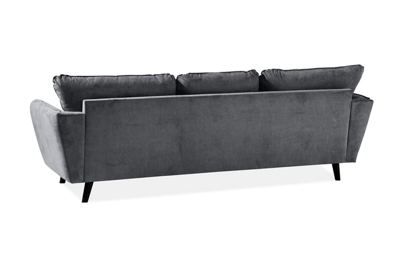 Trend Lyx 3-personers Venstrevendt L-formet Chaiselongsofa i Stof - Mørkegrå - Møbler - Sofaer - Sofa med chaiselong