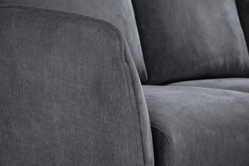 Trend Lyx 3-personers Venstrevendt L-formet Chaiselongsofa i Stof - Mørkegrå - Møbler - Sofaer - Sofa med chaiselong