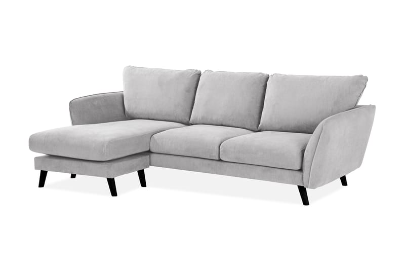 Trend Lyx 3-personers Venstrevendt L-formet Chaiselongsofa i Stof - Lysegrå - Møbler - Sofaer - Sofa med chaiselong