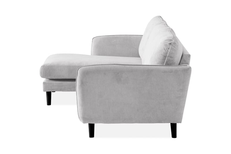 Trend Lyx 3-personers Venstrevendt L-formet Chaiselongsofa i Stof - Lysegrå - Møbler - Sofaer - Sofa med chaiselong