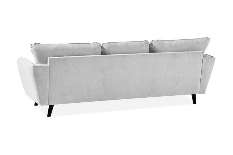 Trend Lyx 3-personers Venstrevendt L-formet Chaiselongsofa i Stof - Lysegrå - Møbler - Sofaer - Sofa med chaiselong