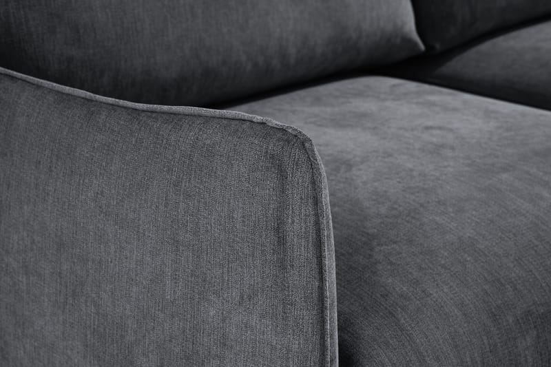 Trend Lyx 3-Pers. Chaiselongsofa Højre - Mørkegrå/Eg - Sofa med chaiselong - 4 personers sofa med chaiselong