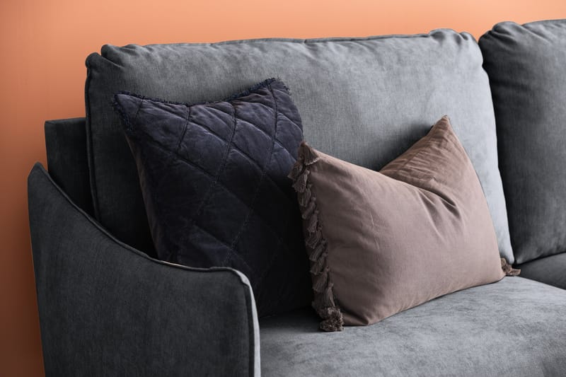 Trend Lyx 3-Pers. Chaiselongsofa Venstre - Mørkegrå/Eg - Møbler - Sofaer - Sofa med chaiselong