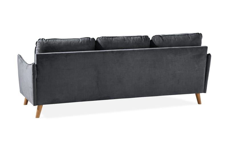 Trend Lyx 3-Pers. Chaiselongsofa Venstre - Mørkegrå/Eg - Sofa med chaiselong - 4 personers sofa med chaiselong