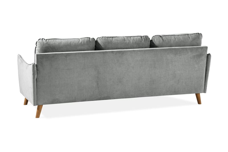 Trend Lyx 3-Pers. Chaiselongsofa Venstre - Grå/Eg - Sofa med chaiselong - 4 personers sofa med chaiselong