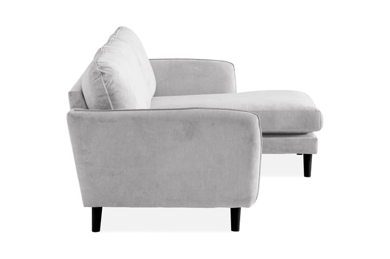 Trend Lyx 3-personers Højrevendt L-formet Chaiselongsofa i Stof - Lysegrå - Møbler - Sofaer - Sofa med chaiselong