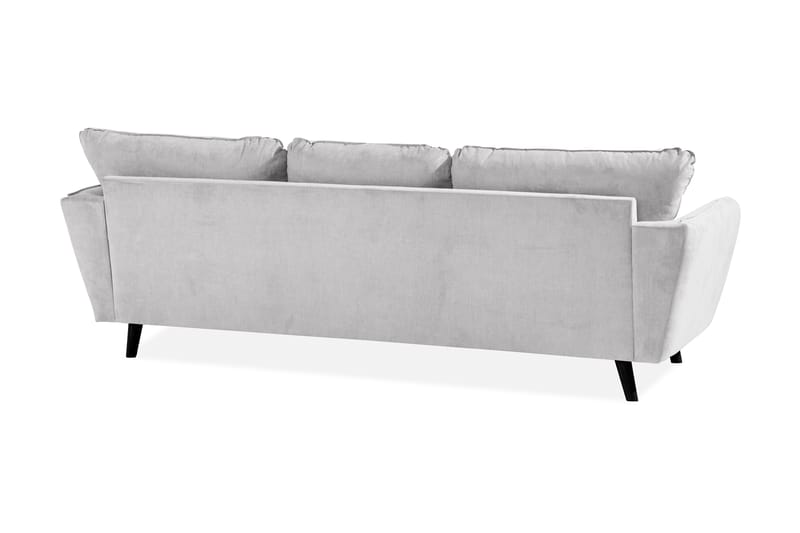 Trend Lyx 3-personers Højrevendt L-formet Chaiselongsofa i Stof - Lysegrå - Møbler - Sofaer - Sofa med chaiselong