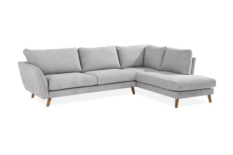 Trend Lyx 3-personers Venstrevendt L-formet Divansofa i Stof - Beige - Møbler - Sofaer - Sofa med chaiselong
