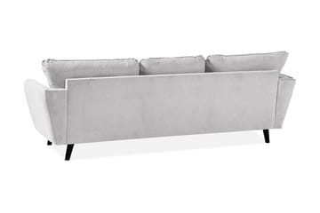 Trend Lyx 3-personers Venstrevendt L-formet Chaiselongsofa i Stof - Lysegrå - Møbler - Sofaer - Sofa med chaiselong