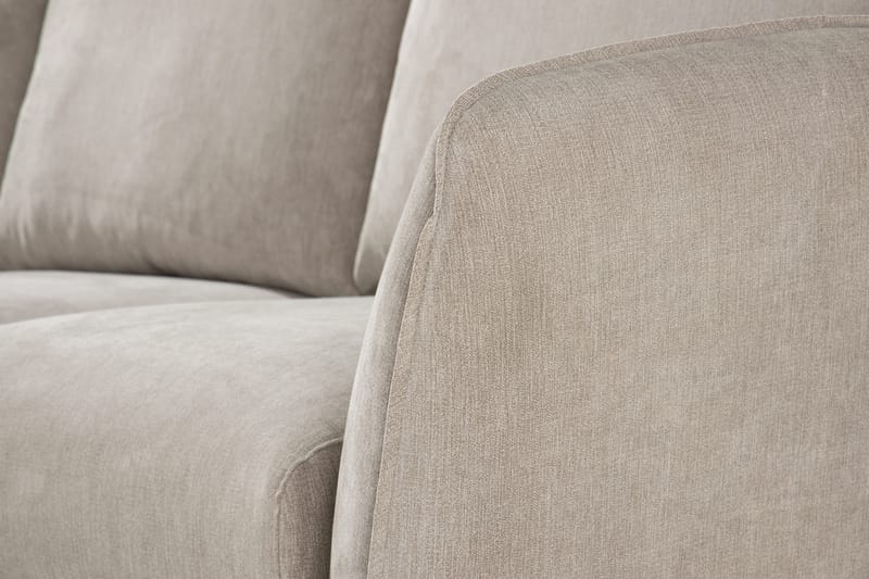 Trend Lyx 3-personers Venstrevendt L-formet Divansofa i Stof - Beige - Møbler - Sofaer - Sofa med chaiselong - 4 personers sofa med chaiselong