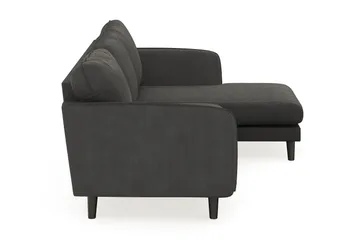 Trend Lyx 3-personers Højrevendt L-formet Chaiselongsofa i Manchester - Mørkegrå - Møbler - Sofaer - Sofa med chaiselong