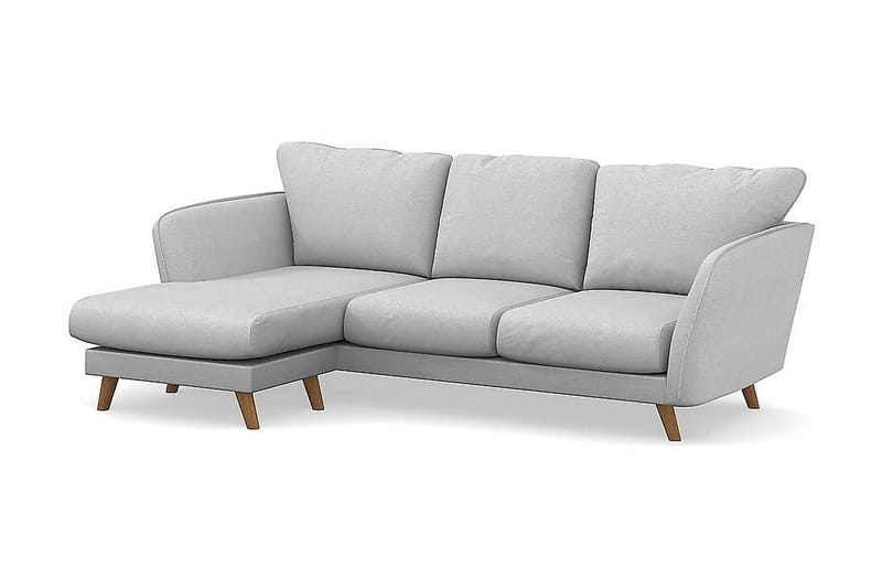 Trend Lyx 3-Pers. Chaiselongsofa Venstre - Lysegrå - Sofa med chaiselong - 4 personers sofa med chaiselong