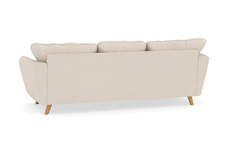 Trend Lyx 3-Pers. Chaiselongsofa Venstre - Beige Jernbanefløjl - Sofa med chaiselong - 4 personers sofa med chaiselong