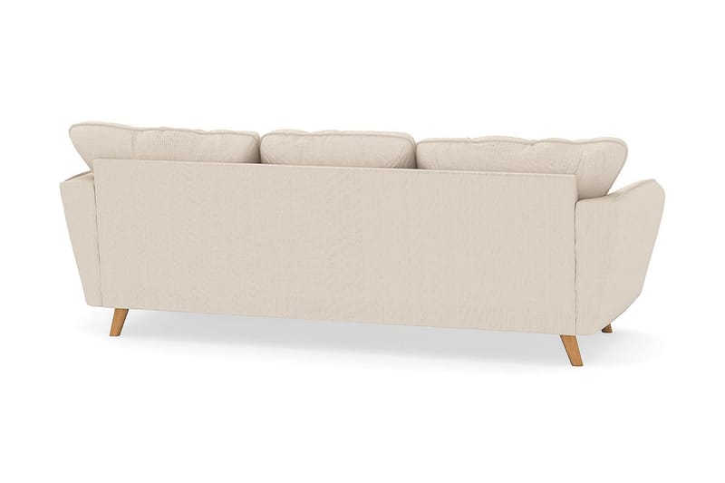 Trend Lyx 3-Pers. Chaiselongsofa Højre - Beige Jernbanefløjl - Sofa med chaiselong - 4 personers sofa med chaiselong