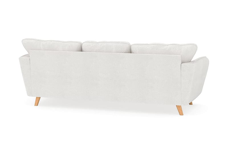 Trend Lyx 3-Pers. Chaiselongsofa Højre - Hvid|Bouclé - Sofa med chaiselong - 4 personers sofa med chaiselong