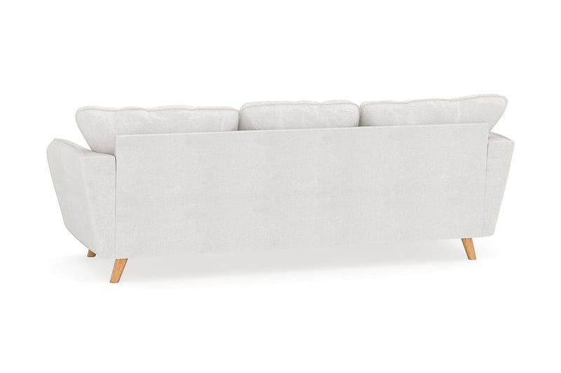 Trend Lyx 3-Pers. Chaiselongsofa Venstre - Hvid|Bouclé - Sofa med chaiselong - 4 personers sofa med chaiselong