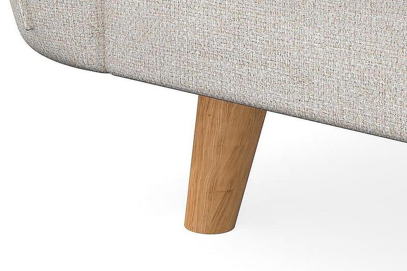 Trend Lyx 3-personers Venstrevendt L-formet Chaiselongsofa i Stof - Beige - Møbler - Sofaer - Sofa med chaiselong