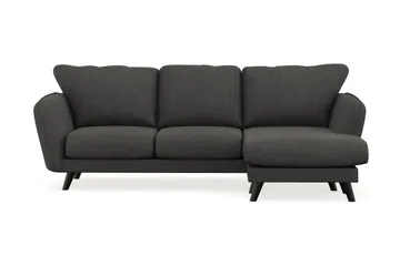Trend Lyx 3-personers Højrevendt L-formet Chaiselongsofa i Manchester - Mørkegrå - Møbler - Sofaer - Sofa med chaiselong