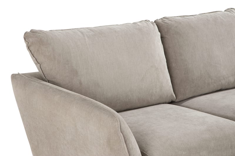 Trend Lyx 3-personers Højrevendt L-formet Chaiselongsofa i Stof - Beige - Møbler - Sofaer - Sofa med chaiselong - 4 personers sofa med chaiselong
