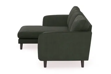Trend Lyx 3-personers Venstrevendt L-formet Chaiselongsofa i Manchester - Mørkegrøn - Møbler - Sofaer - Sofa med chaiselong