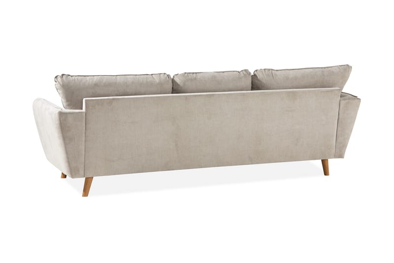 Trend Lyx 3-personers Venstrevendt L-formet Divansofa i Stof - Beige - Møbler - Sofaer - Sofa med chaiselong - 4 personers sofa med chaiselong