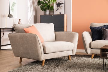 Trend Lyx 3-personers Venstrevendt L-formet Divansofa i Stof - Beige - Møbler - Sofaer - Sofa med chaiselong