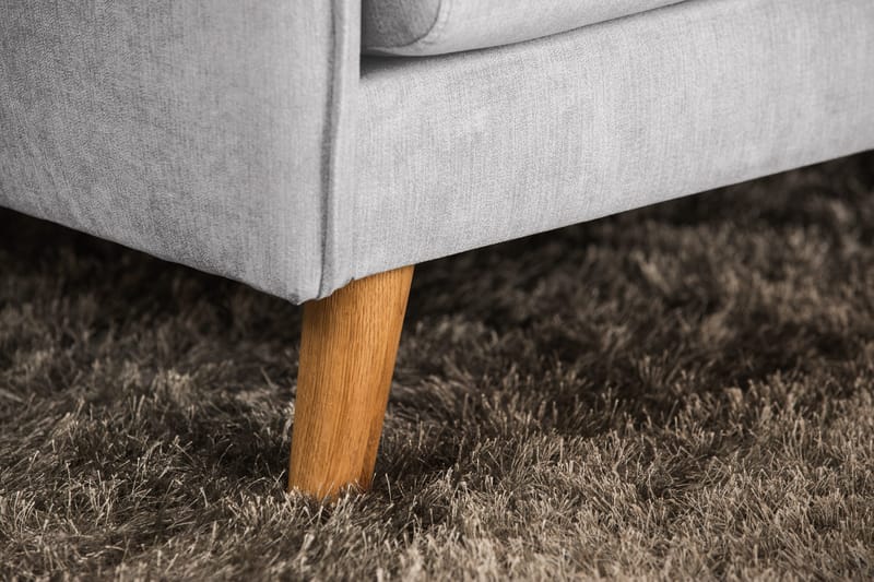 Trend Lyx 3-personers Venstrevendt L-formet Chaiselongsofa i Stof - Lysegrå - Møbler - Sofaer - Sofa med chaiselong - 4 personers sofa med chaiselong