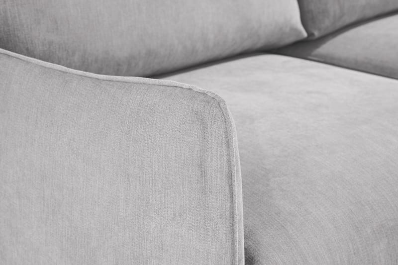 Trend Lyx 3-personers Højrevendt L-formet Chaiselongsofa i Stof - Lysegrå - Møbler - Sofaer - Sofa med chaiselong - 4 personers sofa med chaiselong