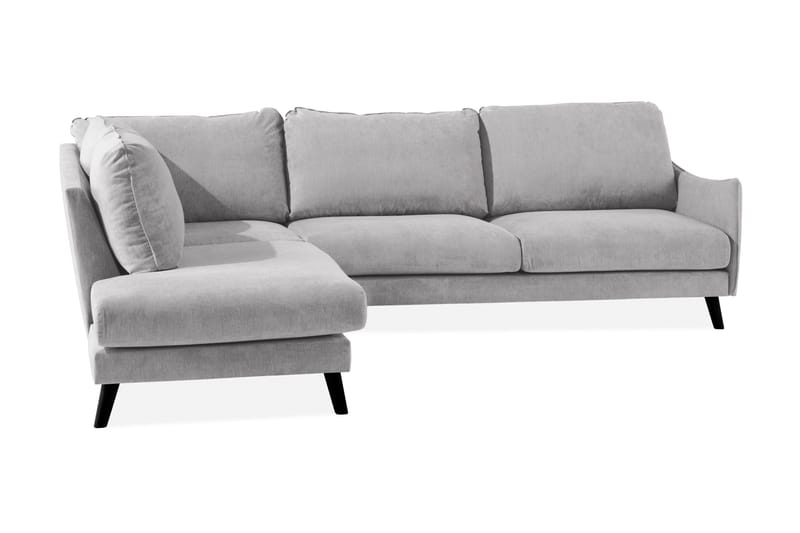 Trend Lyx 3-personers Venstrevendt L-formet Chaiselongsofa i Stof - Lysegrå - Møbler - Sofaer - Sofa med chaiselong - 4 personers sofa med chaiselong