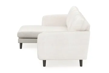 Trend Lyx 3-personers Venstrevendt L-formet Chaiselongsofa i Bouclé - Hvid - Møbler - Sofaer - Sofa med chaiselong