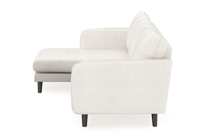 Trend Lyx 3-personers Venstrevendt L-formet Chaiselongsofa i Bouclé - Hvid - Møbler - Sofaer - Sofa med chaiselong