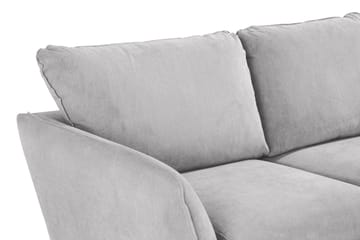 Trend Lyx 3-personers Højrevendt L-formet Chaiselongsofa i Stof - Lysegrå - Møbler - Sofaer - Sofa med chaiselong