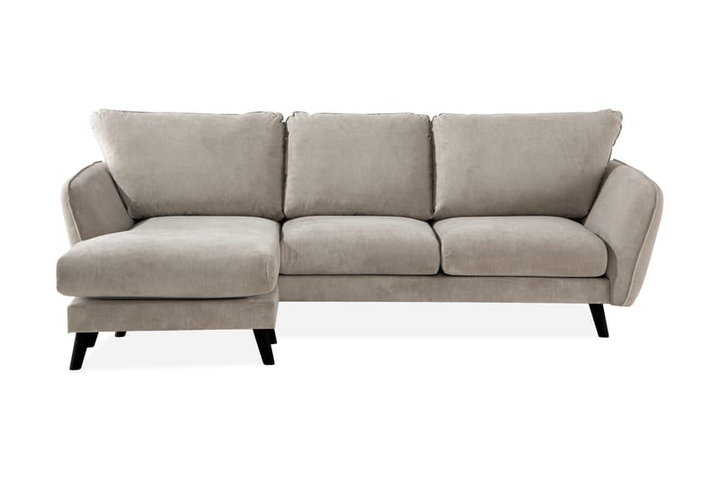 Trend Lyx 3-personers Venstrevendt L-formet Divansofa i Stof - Beige - Møbler - Sofaer - Sofa med chaiselong - 4 personers sofa med chaiselong