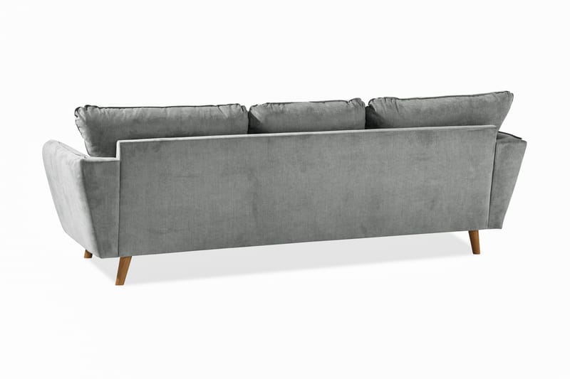Trend Lyx 3-personers Venstrevendt L-formet Chaiselongsofa i Stof - Grå - Møbler - Sofaer - Sofa med chaiselong - 4 personers sofa med chaiselong