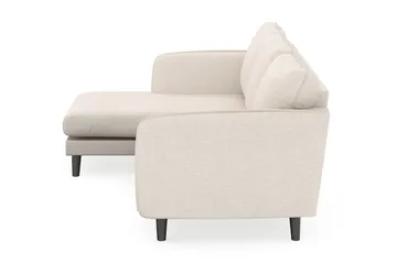 Trend Lyx 3-personers Venstrevendt L-formet Chaiselongsofa i Stof - Beige - Møbler - Sofaer - Sofa med chaiselong