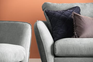 Trend Lyx 3-personers Højrevendt L-formet Chaiselongsofa i Stof - Grå - Møbler - Sofaer - Sofa med chaiselong