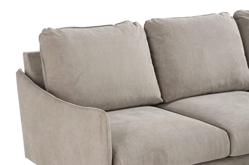 Trend Lyx 3-personers Venstrevendt L-formet Chaiselongsofa i Stof - Beige - Møbler - Sofaer - Sofa med chaiselong - 4 personers sofa med chaiselong