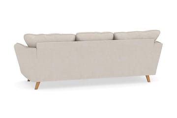 Trend Lyx 3-personers Venstrevendt L-formet Chaiselongsofa i Stof - Beige - Møbler - Sofaer - Sofa med chaiselong