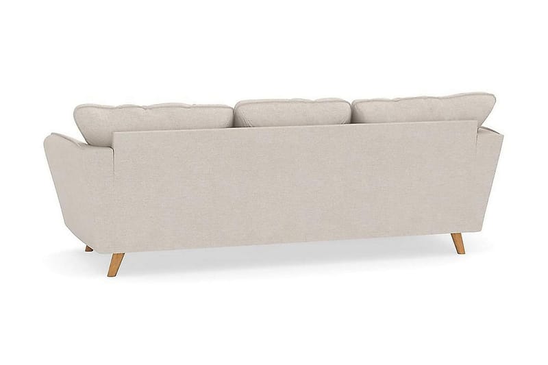 Trend Lyx 3-personers Venstrevendt L-formet Chaiselongsofa i Stof - Beige - Møbler - Sofaer - Sofa med chaiselong - 4 personers sofa med chaiselong