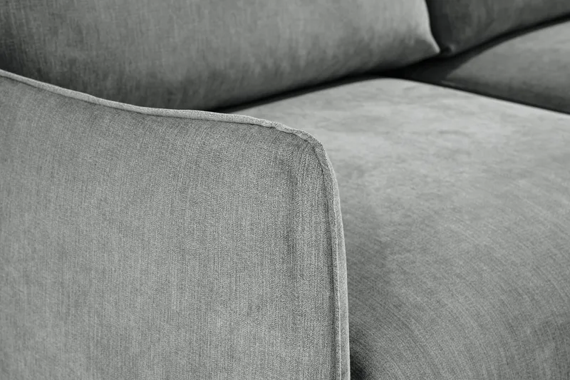 Trend Lyx 3-personers Venstrevendt L-formet Chaiselongsofa i Stof - Grå - Møbler - Sofaer - Sofa med chaiselong - 4 personers sofa med chaiselong