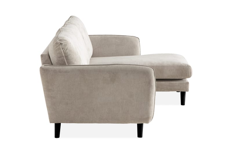 Trend Lyx 3-personers Højrevendt L-formet Chaiselongsofa i Stof - Beige - Møbler - Sofaer - Sofa med chaiselong - 4 personers sofa med chaiselong
