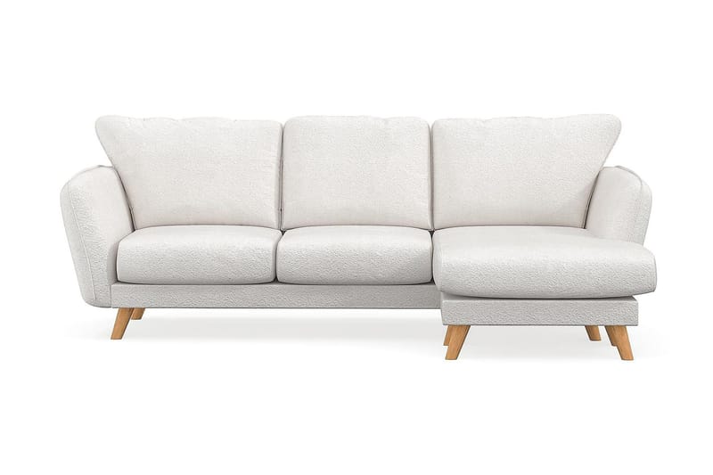 Trend Lyx 3-Pers. Chaiselongsofa Højre - Hvid|Bouclé - Møbler - Sofaer - Sofa med chaiselong - 4 personers sofa med chaiselong