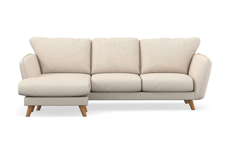 Trend Lyx 3-personers Venstrevendt L-formet Chaiselongsofa i Manchester - Beige - Møbler - Sofaer - Sofa med chaiselong - 4 personers sofa med chaiselong
