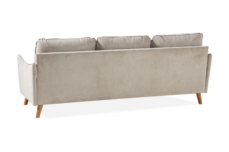 Trend Lyx 3-personers Venstrevendt L-formet Chaiselongsofa i Stof - Beige - Møbler - Sofaer - Sofa med chaiselong - 4 personers sofa med chaiselong